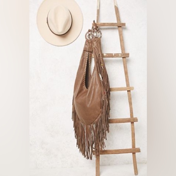 Free people Totem willow fringe horsebit hobo in cream leather - Picture 2 of 7